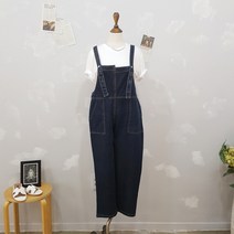 상상그이상 여성용 네추럴 멜빵 점슈 진청 연청 오버롤 데님 멜빵바지 점프슈트 루즈핏 양포켓 사이즈조절 가능 데님청바지 꾸안꾸룩