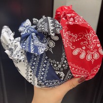 보헤미안 페이즐 리본 머리띠 헤어밴드