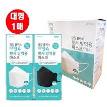 경인플랙스 국내생산 KF94 미세먼지 바이러스 황사 마스크 (성인용 1매) 그레이, 1개낱개