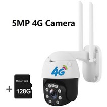 베이비모니터 스마트홈 펫 강아지 카메라 CCTV 5MP 4G Sim 카드 인간 추적 Lte 감시 원격 모니터링 야외 IP 1080P Camhi, [06] 5MP 4G Camera 128G, [02] 미국 플러그, [01] 3.6mm