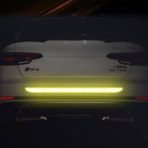 차량용 트렁크 반사 스티커 범퍼 라인 측면 야광 안전거리 사고 예방 방지, 트렁크롱반사(형광)