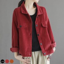 도오빠 여성 골덴 자켓 봄 가을 루즈핏 코듀로이 캐쥬얼_피피콩