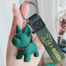 [사은품증정] viva_road 불독 자동차키링 2+1 강아지키링 열쇠고리 키홀더 가방고리, 그린독