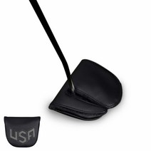 Craftsman 골프 USA 스타일 블랙 골프 클럽 커버 오디세이 Backstryke 2볼 퍼터 오디세이 BackStryke Marxman 퍼터용 (센터 샤프트용 말렛 커버) 1, Mallet Cover for Heel Shaft