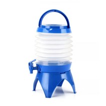 자바라 접이식물통 5.5L/캠핑물통 캠핑용품 생수통, 야외접이식물통 5.5L 그린