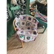 뜨개질 키트 DIY 블랭킷 패키지 핸드메이드 키트, 퍼플 65x100