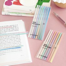 [아라] 인덱스 숏/롱 파스텔 형광 하이라이터 플래그 점착 테이프 스티키 메모지 밑줄 스티커