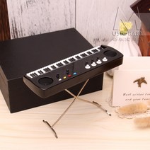 미니 전자 오르간 모형 나무 장식품 파이프 오르간 수제 모형 장식품 인형 악기 더블-58526, 02. 9cm 전자 오르간 [박스