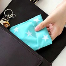 미니 접이식 시장 바구니 폴딩 접는 포켓 장바구니, 디자인, 핑크 스트라이프