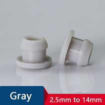 고무바킹 고무링 부싱 와셔 10pcs 블랙그레이클리어화이트 실리콘 스냅온 홀 플러그, 5mm, 회색