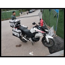 케이스 탑박스 수납 바이크 음식 알바 딜리버리박스 배달 전동스쿠터 투잡 캐리어, 사이드박스+스탠드