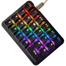 한손매크로키보드 DIY 코딩 프로그래밍 편집 키패드, 적축, 표준, G23S 블랙