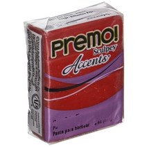 Premo Sculpey Accents Polymer Clay 2oz-Red Glitter