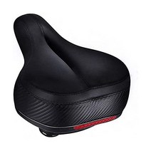 TONBUX 가장 편안한 자전거 시트 듀얼 충격 흡수 볼 와이드 자전거 시트 메모리 폼 자전거 시트 장착 렌치 포함, Black