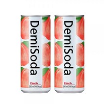 복숭아 저탄산 음료수 데미소다 피치 250ml 60개 캔 천연 과즙 대량 구매 학교 단체