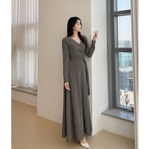 러블리아미에 / 아미에 /리사 브이넥 스판 맥시 랩 롱 원피스 2color