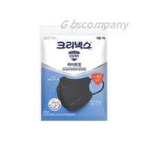 크리넥스 KF80 라이트핏 마스크 대형, 1개입, 80개, Black (검정)