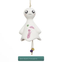 MEIISEO현관종 도어벨 방울 행운의나무 풍경 유리종, gif, 우산 맑은 인형 큰 크기