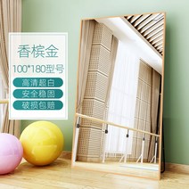 전신거울 벽걸이 화장대 댄스실 조명 요가 연습실, 샴페인 골드 100*180, 본품, 없음