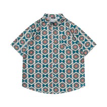 위디어스 남자 오버핏 여름 하와이안셔츠