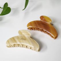 프랑스핀 반머리 올림 긴 머리 숱많은 헤어 집게핀 Barrette marble
