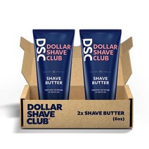 Dollar Shave Club 면도 버터 민감한 피부용 반투명 크림 및 젤 대체품 부드러운 글라이드를 위해 디자인 면도기 범프 내성 모발을 방지하는 데 도움이 됩니다2팩 블루 U, 6 Fl Oz (Pack of 2)
