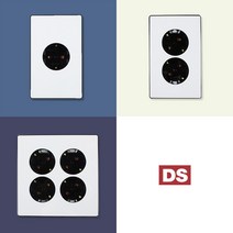 DS이엘씨 D4 블랙 화이트 고급 콘센트 모음 스위치 통신 CATV 전화 인터넷 커버 교체 디자인 인테리어 맹커버, 03_매입 4구 콘센트