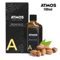100ml 대용량 ATMOS 모로칸 모르간 아르간 단백질 헤어오일 미용실 에센스 남자 여자 건성 지성 두피 각질 케어 수분 모로코 보호제, 아르간오일 2개