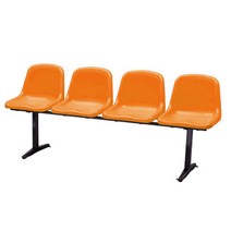 모두몰 NSB-818 (4인용 고정식) 플라스틱 벤치, 주황