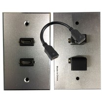 벽부판넬 알루미늄 월플레이트 HDMI2구 꺽임-케이블
