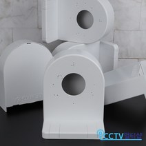 제이씨닉스 국내생산 아답터 발룬 수납형 CCTV 돔 벽부형 브라켓, 1개