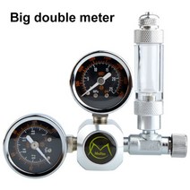 무소음기포기 4구기포기 어항기포기 이산화탄소 이탄확산기 mater reduce 물고기 탱크 co2 레귤레이터 마그네틱 솔레노이드 체크 밸브 co2 제어 압력 감소 수족관 144, 큰 더블 미터, G5-8 미국 플러그 110v, 협동사