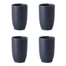 킨토 NORI 텀블러컵 350ml 25778, 블랙, 4개입