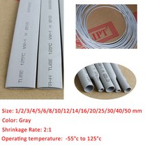 회색 열 수축 튜브 슬리브 랩 와이어 절연 슬리브 1/2/3/5 미터 2:1 1mm-50mm, 09 5Meters _ 17 5mm