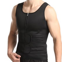 중량 조끼 운동 탱크 탑 피트니스 트레이닝 셔츠 남성 땀 스포츠 체중 감량 shapewear 바디 셰이퍼 허리 트레이너 슬리밍 속옷, XL, 협력사, 더블 벨트 블랙