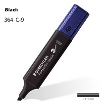 마카롱유성색연필 1pcs STAEDTLER 파스텔 컬러 형광펜 1-5mm 라인 빈티지 마커 라이너 하이라이트 종이 팩스 드로잉 사무실 학교 A6112, [10] Black