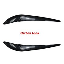 2pcs BMW X3 F25 X4 F26 전조등 눈꺼풀 눈썹 바디 키트 스티커 튜닝 2014 광택 블랙 ABS 플라스틱, 02 Carbon Look