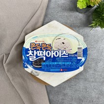 쿨아이스크림)찰떡아이스 쿠키앤크림 [3개], 단품