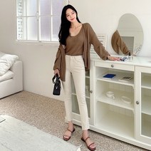 코코블랑 딥트 코튼 일자핏 팬츠