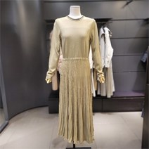 시슬리 NC09 우븐배색 니트 롱 원피스 SAKO32161