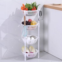 주방 양파망 야채보관함 야채 수납장 선반 보관함 2447ea, 쿠팡 단일상품(화이트 4단), 쿠팡 본상품선택
