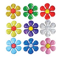 교실 빅사이즈 칼라풀 꽃모양 은박풍선 어린이집 음식점 매장 놀이방, 실버