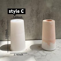 화병 실리콘 몰드 꽃병 화분 석고 접착제 베이스 만들기 홈데코 소품, 03 C
