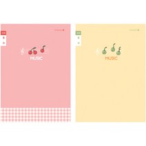 초등 3-6 음악 노트 오선 B 여아 공책, 랜덤+스티커제공