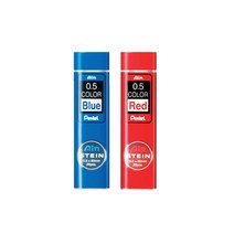 [펜탈] 샤프심 아인슈타인 컬러 C275 HB 0.5mm, [3156110]적색