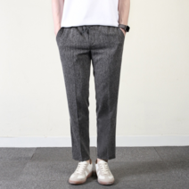 프랭키뉴욕 남자 여름 슬랙스 정장바지 쿨 보카시 빅사이즈 밴딩_RIC25