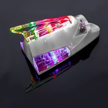 [한스몰] 자동차 풍력 샤크테일 LED 램프 루프등 지붕장식 안전 경고등 튜닝 악세사리 오토바이 헬멧 용품, 화이트, 1개