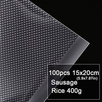 진공포장기 떡포장기계 무선 유선 100pcs 주방 식품 진공 실러 가방 수비드 식품 보호기 보관 진공 포장 가방 주방 액세서리 bpa-free, 100개 15x20cm