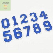자수_와펜_열_접착_옷_파랑_숫자_수선_패치_리폼_의류 6D9D