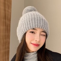 글램공식 7컬러 골지 여성 비니모자